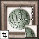 The crop tool trims images.