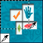 The slice tool creates slices.