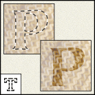 The type mask tools create a selection in the shape of type.