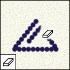 The eraser tool erases pixels and restores parts of an image to a previously saved state.