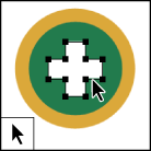 The path selection tools make shape or segment selections showing anchor points, direction lines, and direction points.