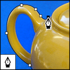 The pen tools let you draw smooth-edged paths.