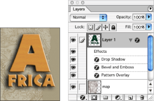 Illustration of a layer with a style