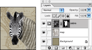 Background painted with black, head painted with white, neck painted with gray