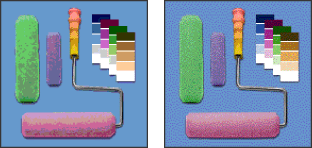 GIF image with 0% dither, and with 100% dither