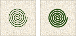 Brush strokes with different diameter values